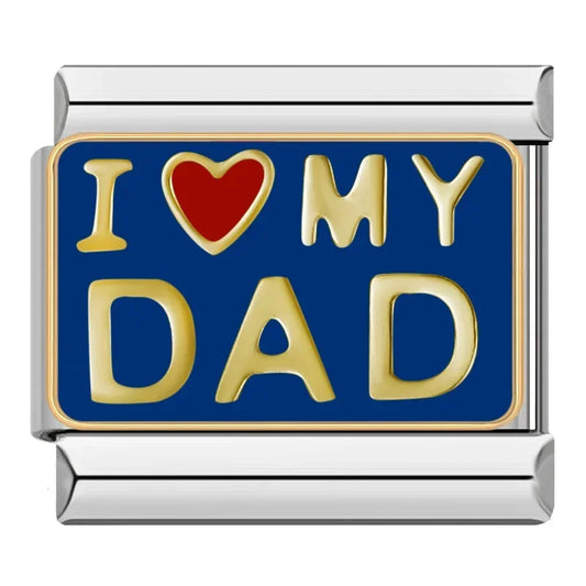 I Love My Dad Blue Charm