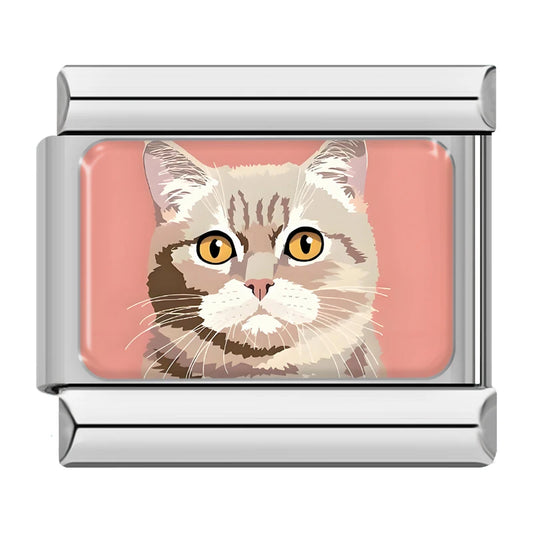 Tan Tabby Cat Charm