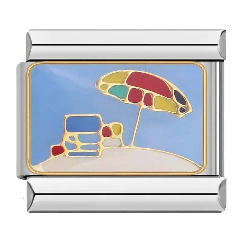 Encanto de Silla con Sombrilla de Playa