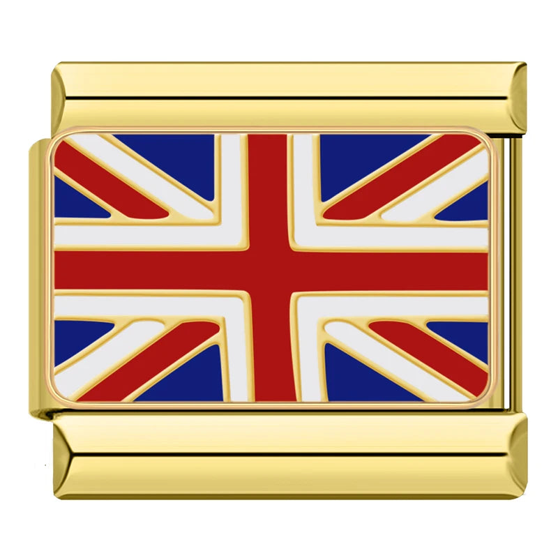 Colgante de Bandera del Reino Unido en Oro