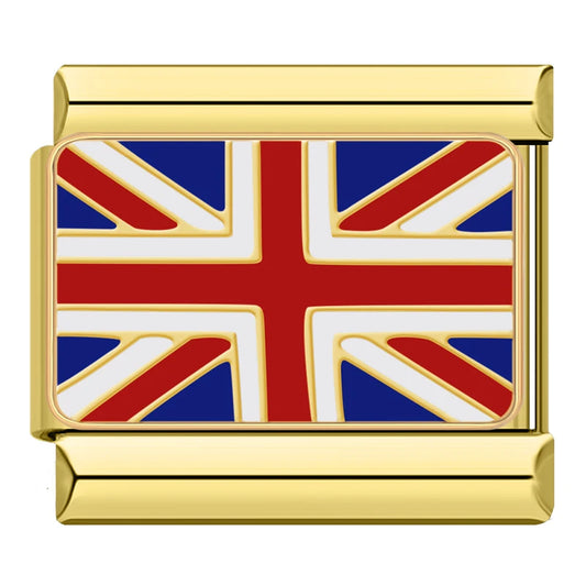 United Kingdom Flag Gold Charm