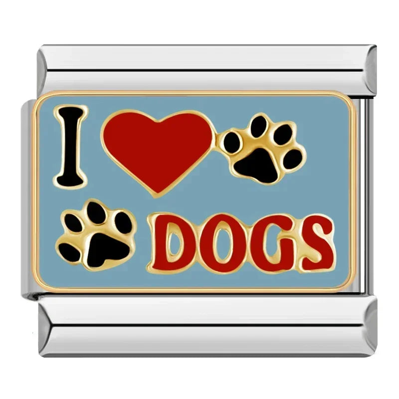 I Love Dogs Charm