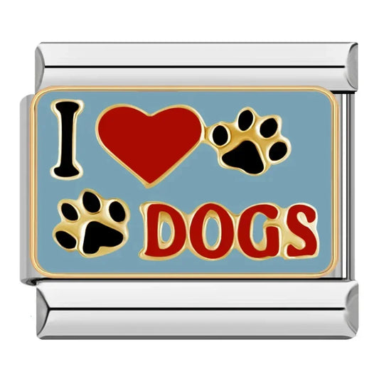 I Love Dogs Charm