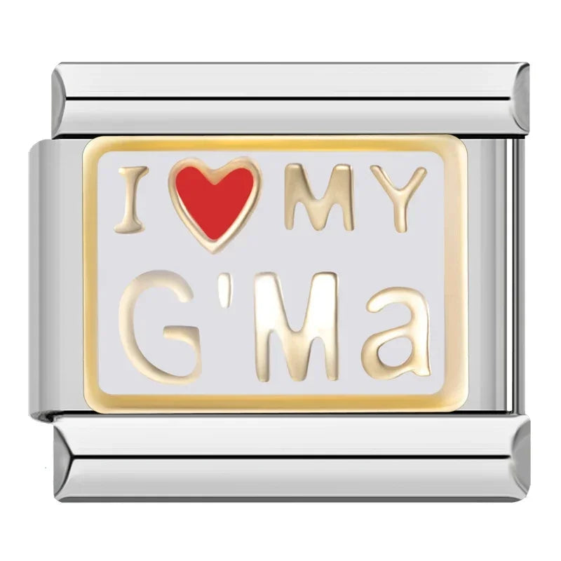 I Love My Gma Charm