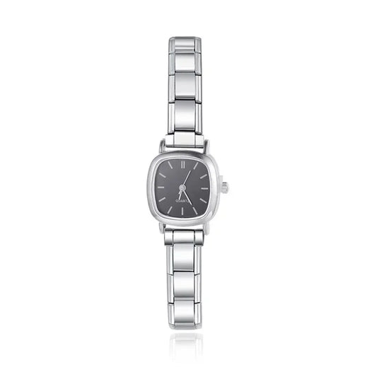 Silver Italian Charm Watch
