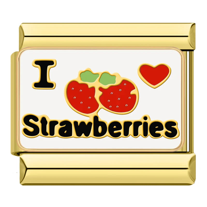 I Love Strawberries Charm
