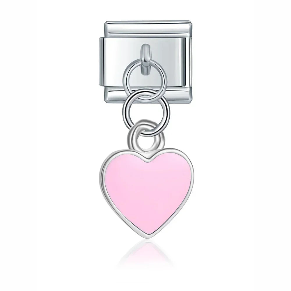 Light Pink Heart Pendant Charm