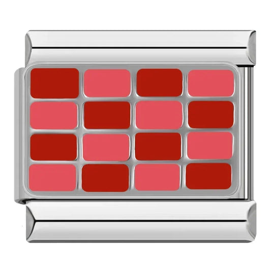 Red and Pink Checkered Charm