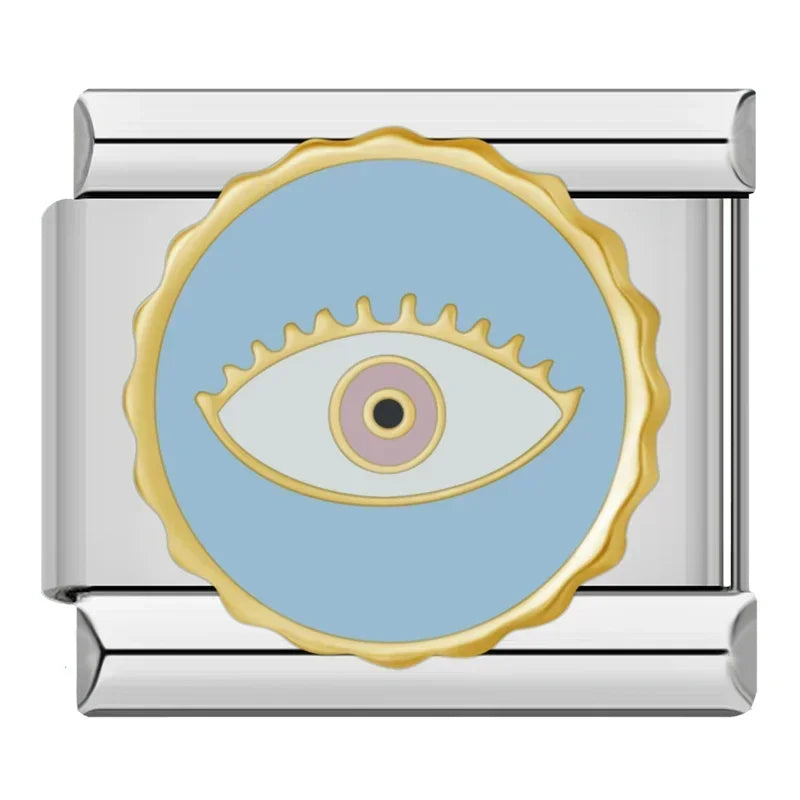 Light Blue Circle Eye Charm