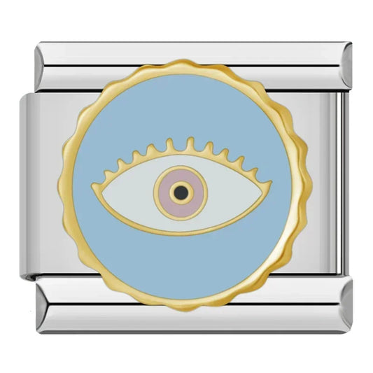 Light Blue Circle Eye Charm
