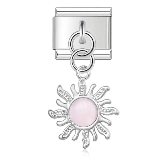 Pink Sun Pendant Charm