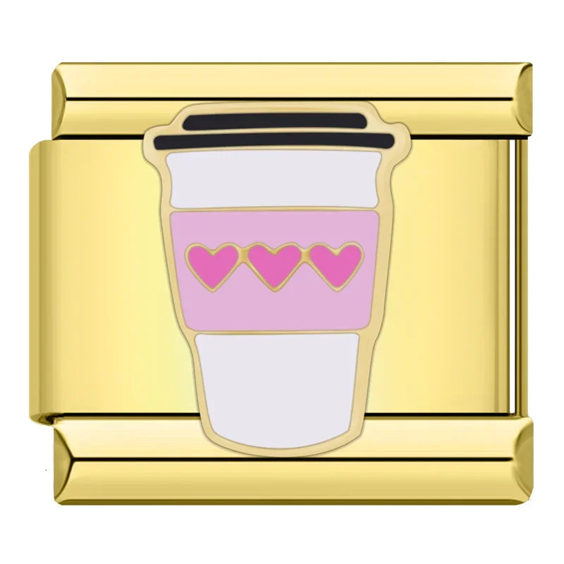 Pink Coffee Charm