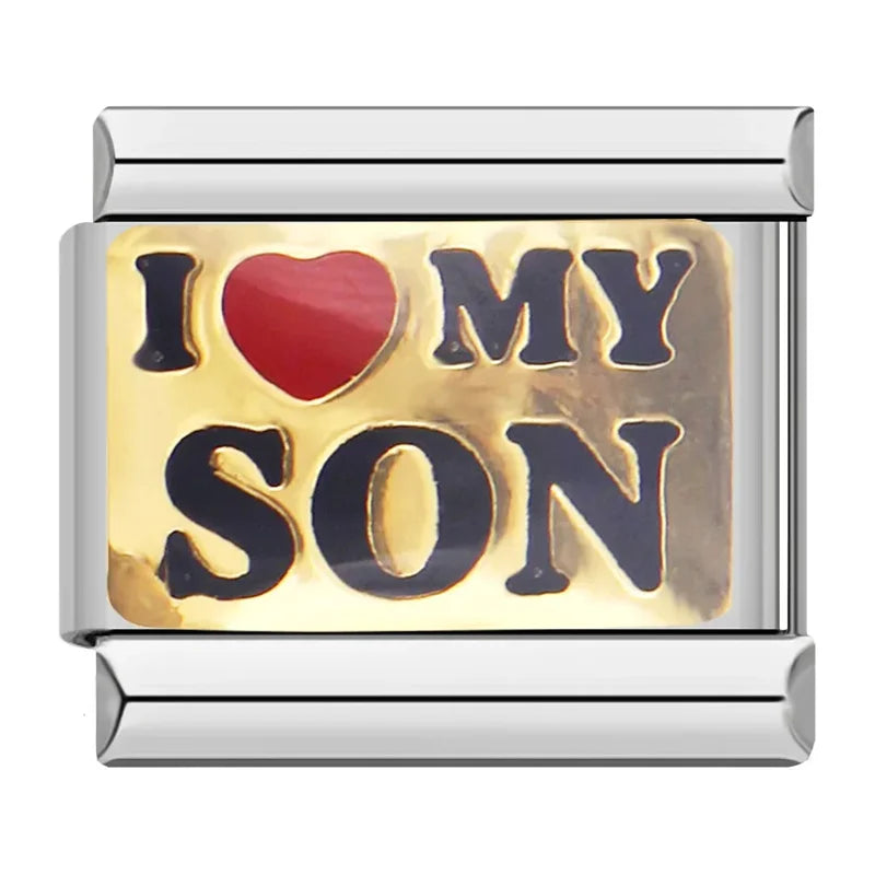 I Love My Son Charm