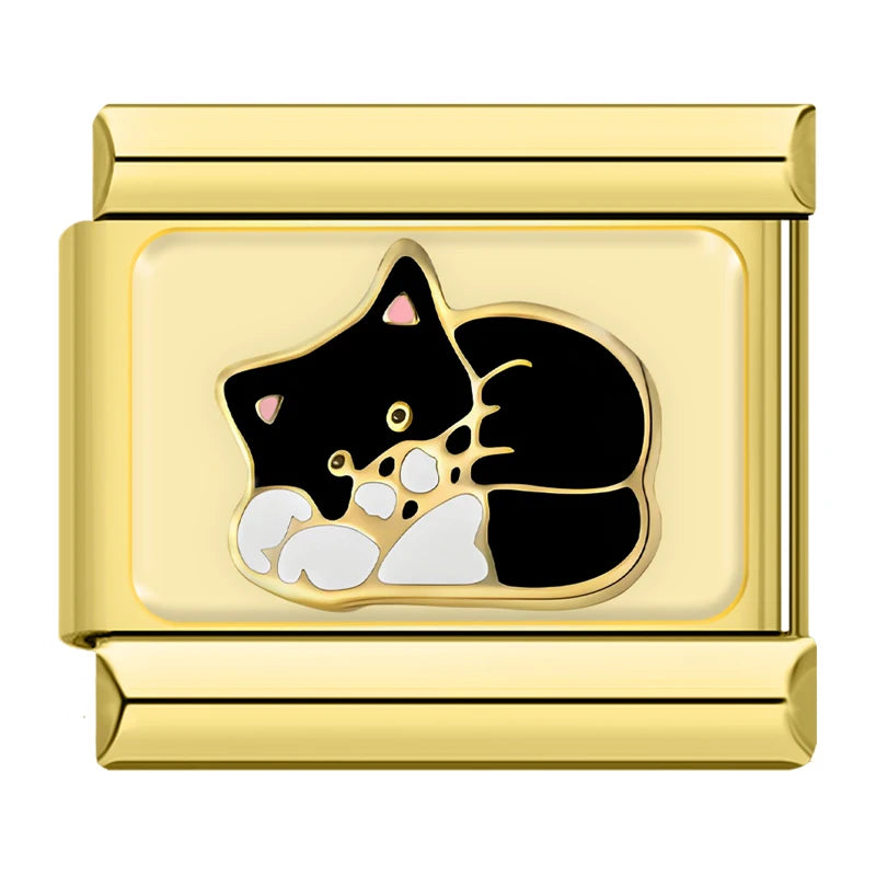 Black & White Cat Charm