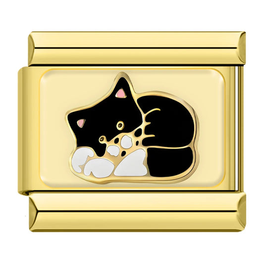 Black & White Cat Charm