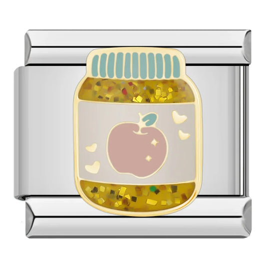 Glitter Apple Jar Charm