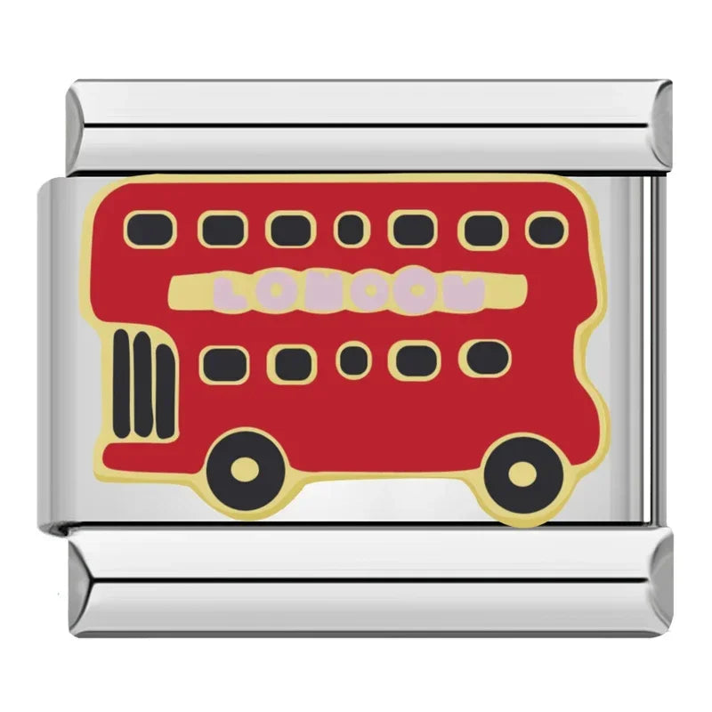 Double Decker Red Bus Charm