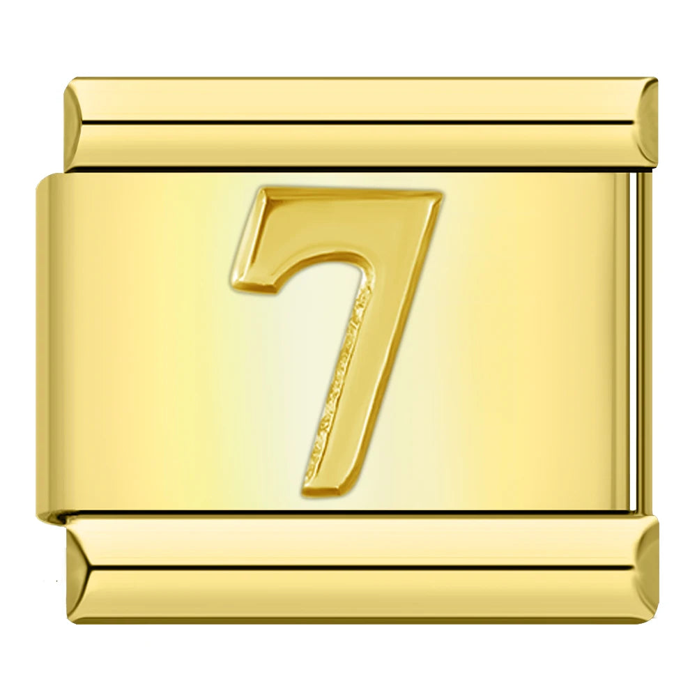 Gold Number Charms