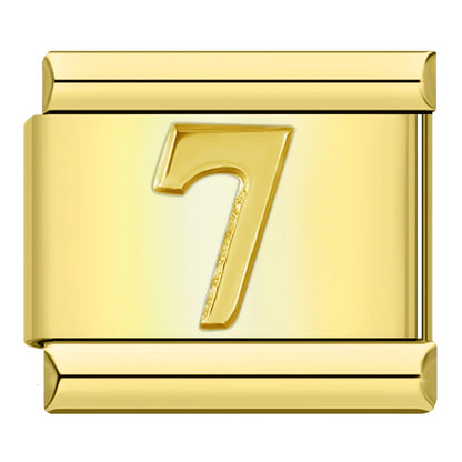 Gold Number Charms