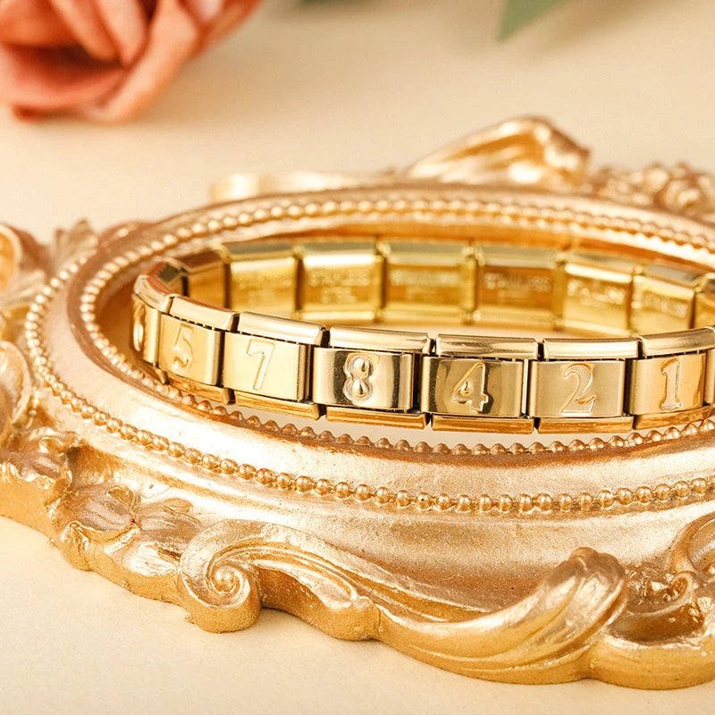 Gold Number Charms