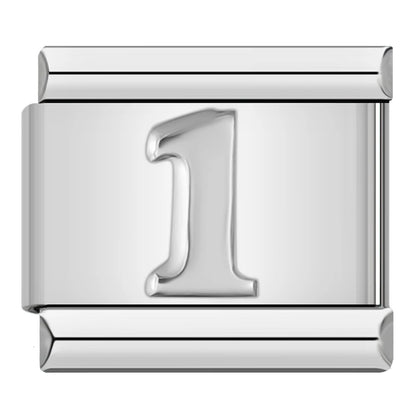 Silver Number Charms
