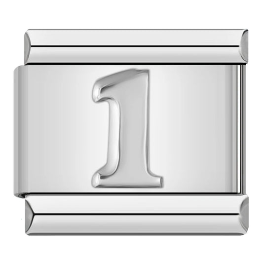 Silver Number Charms