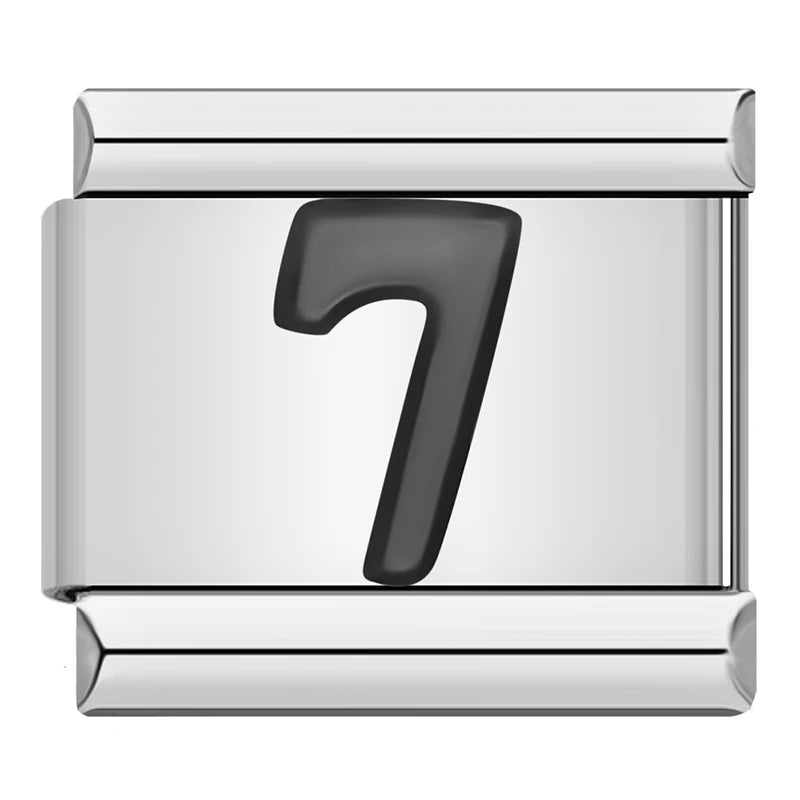 Black Number Charms