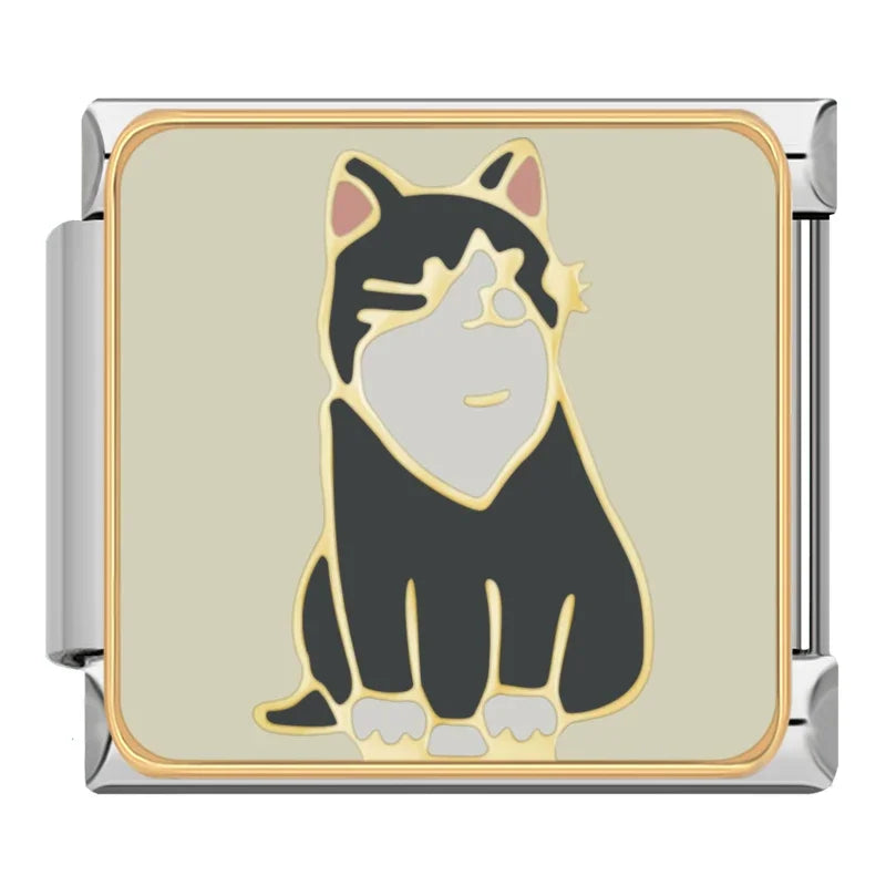Black Tuxedo Cat Charm