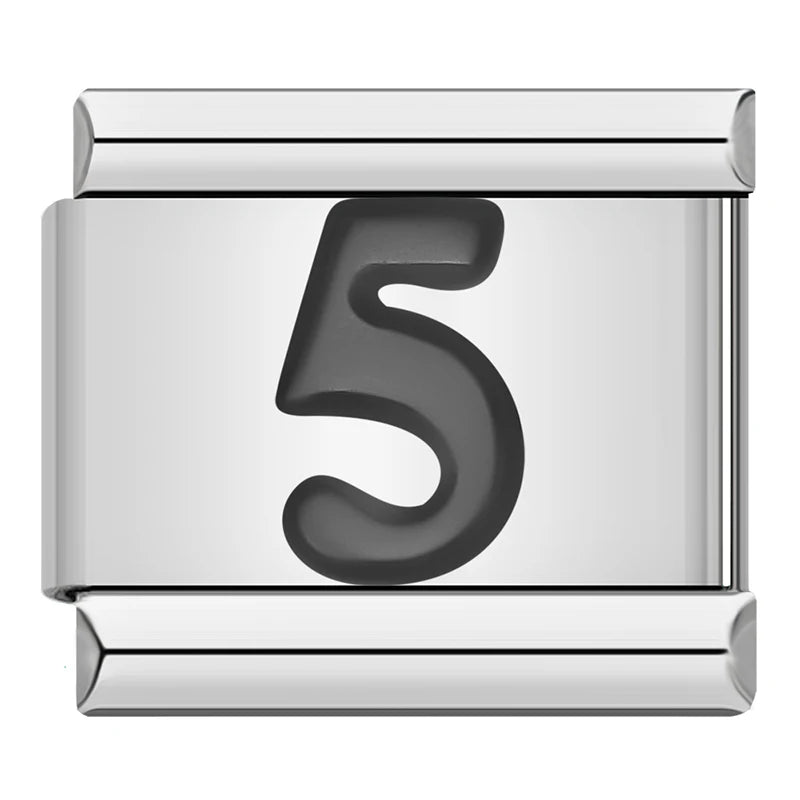 Black Number Charms