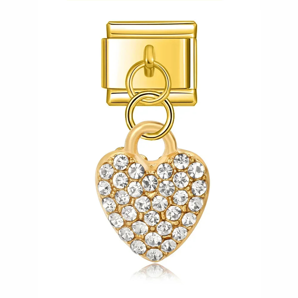 Crystal Heart Pendant Charm