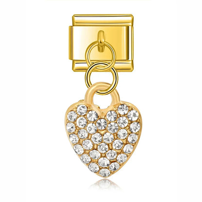 Crystal Heart Pendant Charm