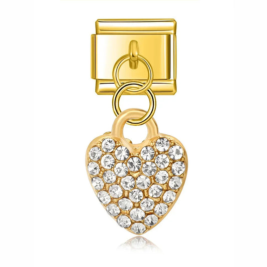 Crystal Heart Pendant Charm