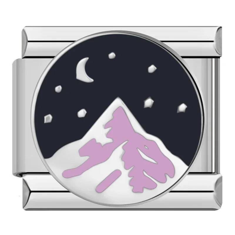 Mountain with Moon Charm