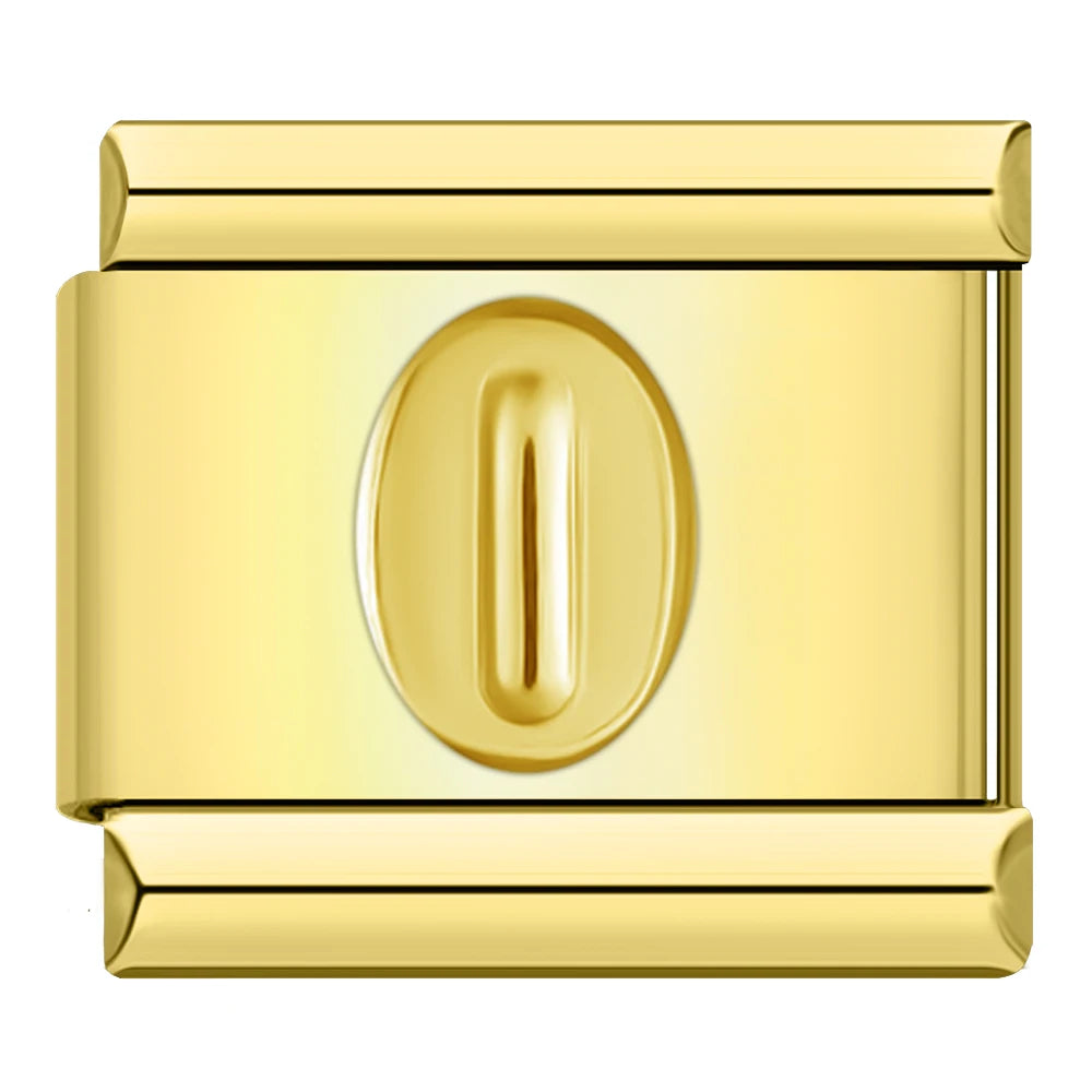 Gold Number Charms