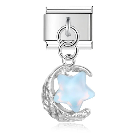 Moon Opal Star Pendant Charm