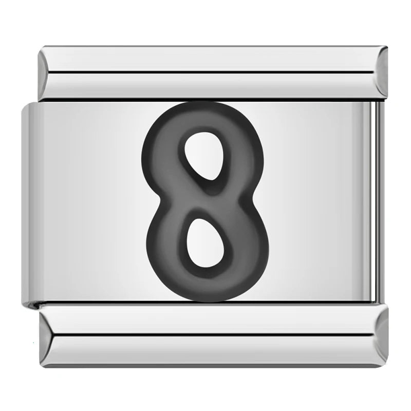Black Number Charms