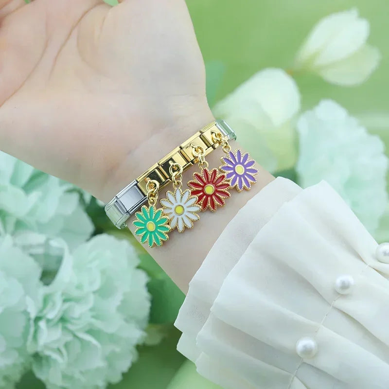 White Daisy Pendant Charm
